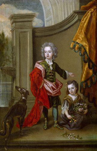 Sir Godfrey Kneller Richard Boyle, 3rd Earl of Burlington (1694-1753) and his sister Lady Jane Boyle China oil painting art